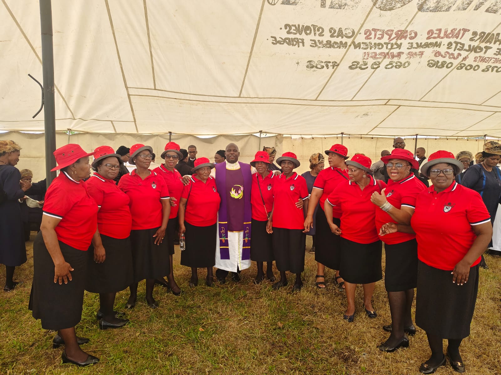CICSA Women's Group in Red Uniforms